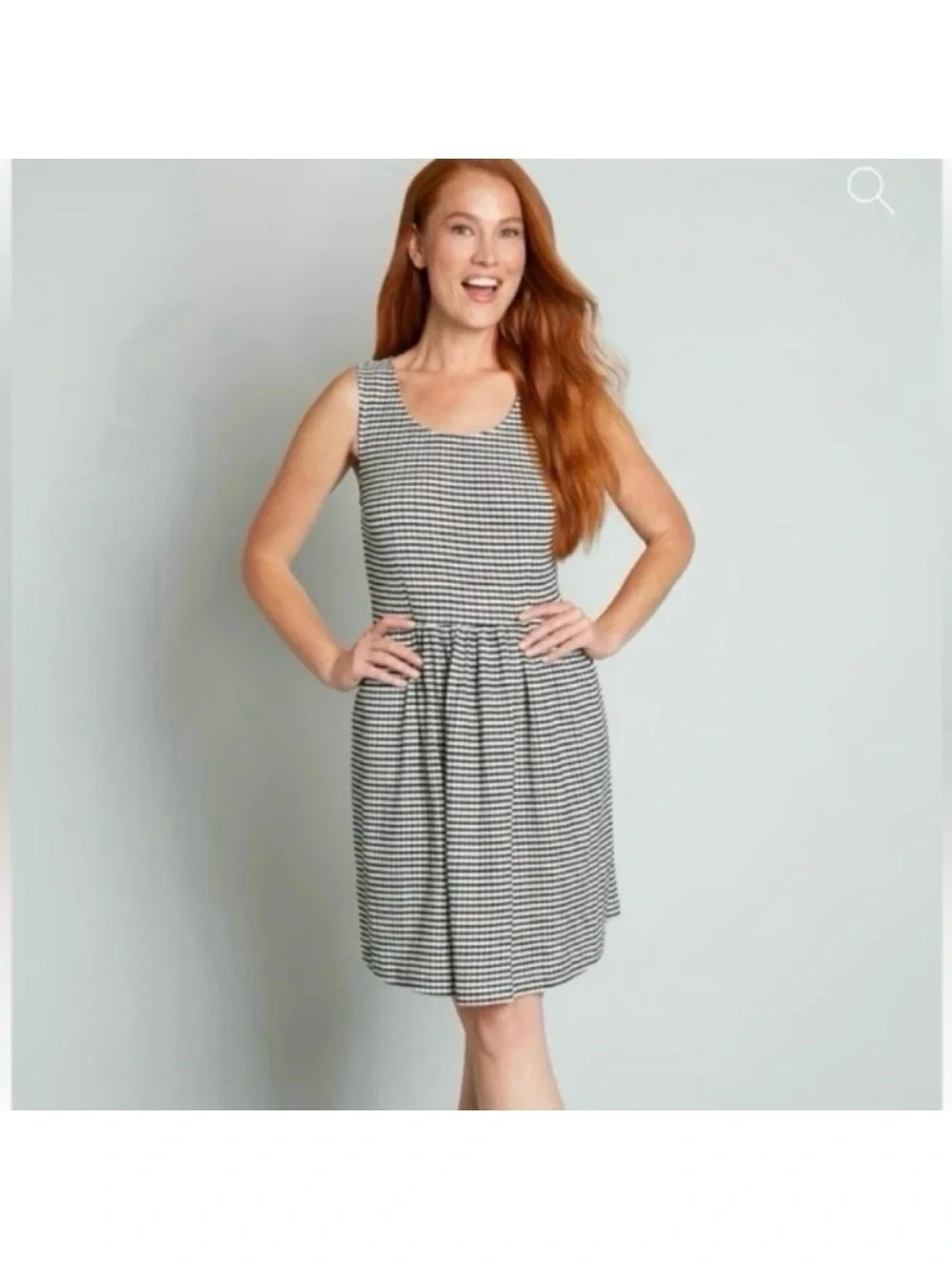 modcloth casual dresses ModCloth Optimistic Effect Sleeveless Dress in Black Stripe, Size Medium